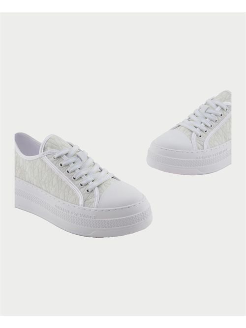 AX women's low sneakers with logo lettering ARMANI EXCHANGE | XDX180-XV931U606